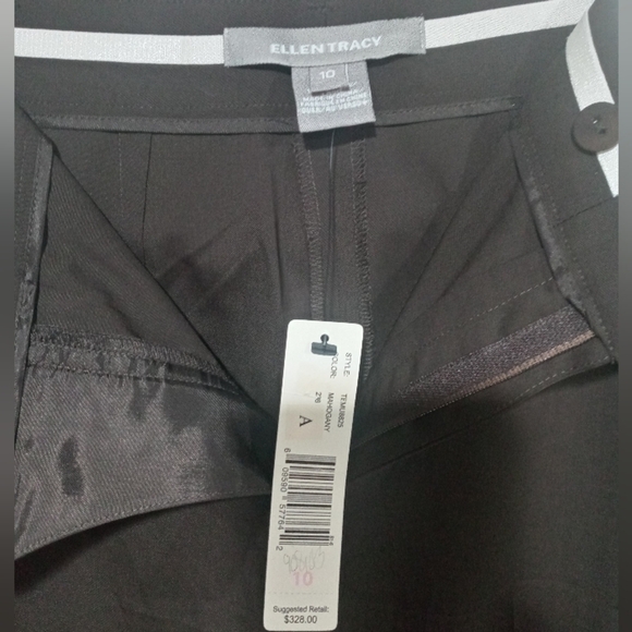 NWT Ellen Tracy brown slacks - Picture 5 of 8
